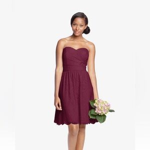 Gather & Gown HANPDEN formal lace strapless mini dress strap option sangria 14